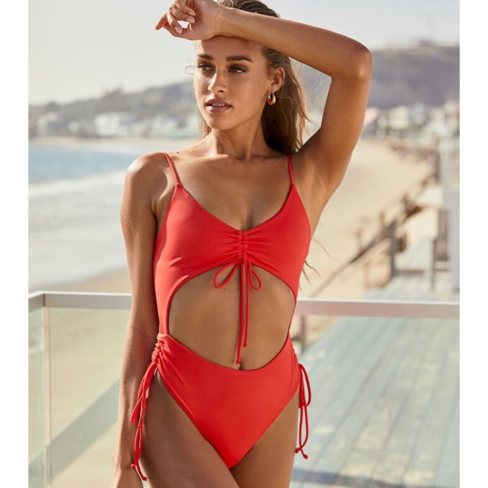pacsun red one piece